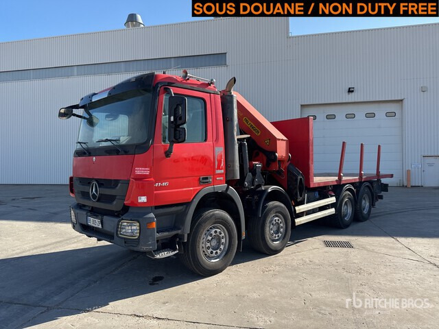 2010 Mercedes-Benz Actros 4146 2005 Palfinger PK56002 17420 kg ... Flatbed Truck with Crane - משאית צד נופל/ שטוחה, משאית מנוף: תמונה 1 2010 Mercedes-Benz Actros 4146 2005 Palfinger PK56002 17420 kg ... Flatbed Truck with Crane - משאית צד נופל/ שטוחה, משאית מנוף: תמונה 1