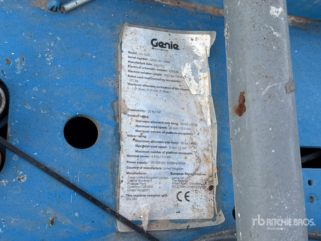 2012 Genie GS1932 Nacelle Ciseau (Inoperable) Scissor Lift - מעלית מספריים: תמונה 3 2012 Genie GS1932 Nacelle Ciseau (Inoperable) Scissor Lift - מעלית מספריים: תמונה 3