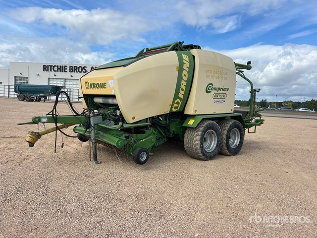 2012 Krone Comprima CV150XC Presse Enrubanneuse 2 Essieux T/A Round Baler - מכונת צרור עגולה: תמונה 2 2012 Krone Comprima CV150XC Presse Enrubanneuse 2 Essieux T/A Round Baler - מכונת צרור עגולה: תמונה 2