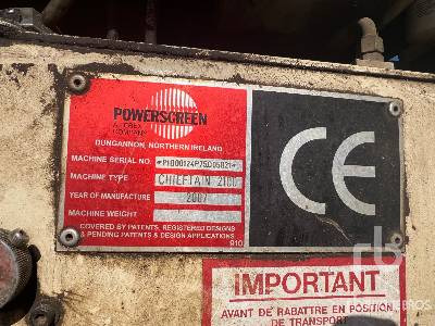 POWERSCREEN CHIEFTAIN 2100 Tracked - מגרסת התנגשות: תמונה 5 POWERSCREEN CHIEFTAIN 2100 Tracked - מגרסת התנגשות: תמונה 5