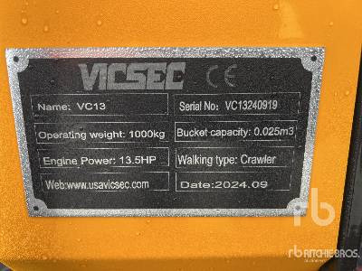 VICSEC VC13 Mini Pelle (Non Utilise) (Unused) - מיני מחפר: תמונה 5 VICSEC VC13 Mini Pelle (Non Utilise) (Unused) - מיני מחפר: תמונה 5