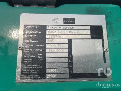 VOGELE SUPER 1800-2 Track Finisseur Sur Chenilles - מרצף אספלט: תמונה 5 VOGELE SUPER 1800-2 Track Finisseur Sur Chenilles - מרצף אספלט: תמונה 5