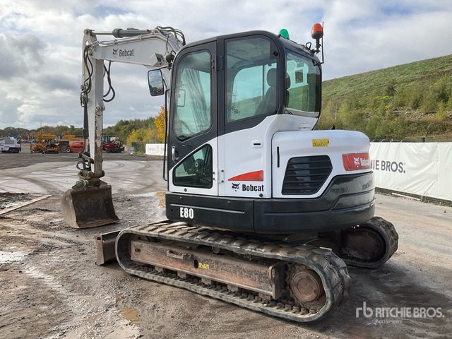 2013 Bobcat E80 EA Tracked Excavator - מחפר סורק: תמונה 4 2013 Bobcat E80 EA Tracked Excavator - מחפר סורק: תמונה 4