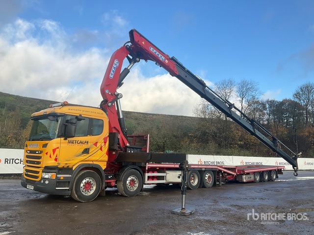 2013 Scania R480LB Effer 685/5S Crane - Beavertail T/A Sleeper Truck Tractor - משאית צד נופל/ שטוחה: תמונה 3 2013 Scania R480LB Effer 685/5S Crane - Beavertail T/A Sleeper Truck Tractor - משאית צד נופל/ שטוחה: תמונה 3