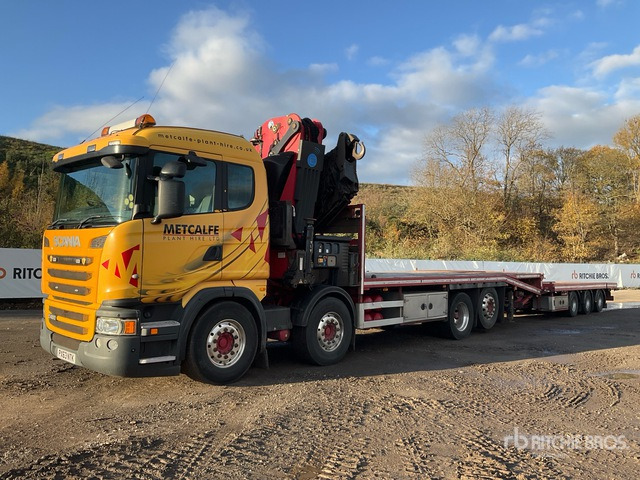 2013 Scania R480LB Effer 685/5S Crane - Beavertail T/A Sleeper Truck Tractor - משאית צד נופל/ שטוחה: תמונה 2 2013 Scania R480LB Effer 685/5S Crane - Beavertail T/A Sleeper Truck Tractor - משאית צד נופל/ שטוחה: תמונה 2