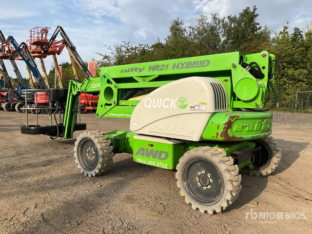 2016 Nifty HR21 4WD Hybrid Articulating Boom Lift - זרוע מרפקי: תמונה 4 2016 Nifty HR21 4WD Hybrid Articulating Boom Lift - זרוע מרפקי: תמונה 4