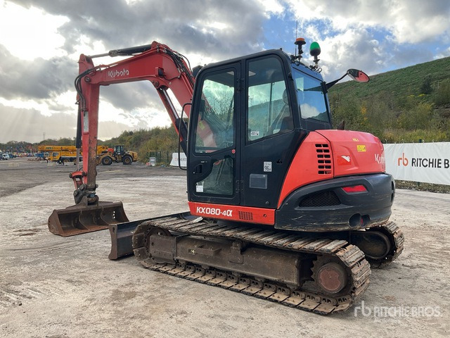 2017 Kubota KX080-4 Tracked Excavator - מחפר סורק: תמונה 4 2017 Kubota KX080-4 Tracked Excavator - מחפר סורק: תמונה 4