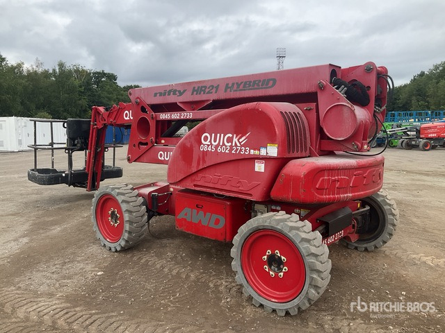 2017 Nifty HR21 4WD Hybrid Articulating Boom Lift - זרוע מרפקי: תמונה 3 2017 Nifty HR21 4WD Hybrid Articulating Boom Lift - זרוע מרפקי: תמונה 3