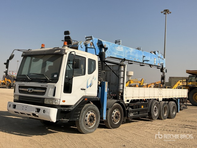 2015 Tata Daewoo Novus SE 2015 Dong Yang SS7506S 20 ton S ... Flatbed Truck with Crane - משאית צד נופל/ שטוחה, משאית מנוף: תמונה 1 2015 Tata Daewoo Novus SE 2015 Dong Yang SS7506S 20 ton S ... Flatbed Truck with Crane - משאית צד נופל/ שטוחה, משאית מנוף: תמונה 1