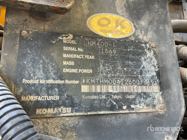 Komatsu HM400-1 Articulated Dump Truck - מסיר פסולת מפרקי: תמונה 1 Komatsu HM400-1 Articulated Dump Truck - מסיר פסולת מפרקי: תמונה 1