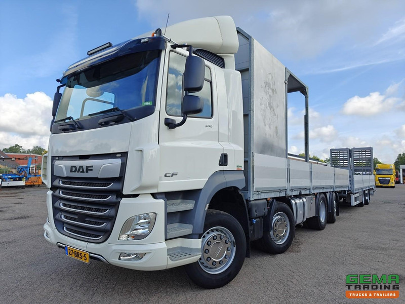 DAF CF 430 FAX 8x2/6 Dagcabine Euro6D - Machine Transporter + 2assige Aanhanger - Hydraulische Rampen - Afneembare 10.000L WaterTank - 20.000km! Origineel - משאית הובלה אוטומטית: תמונה 1 DAF CF 430 FAX 8x2/6 Dagcabine Euro6D - Machine Transporter + 2assige Aanhanger - Hydraulische Rampen - Afneembare 10.000L WaterTank - 20.000km! Origineel - משאית הובלה אוטומטית: תמונה 1