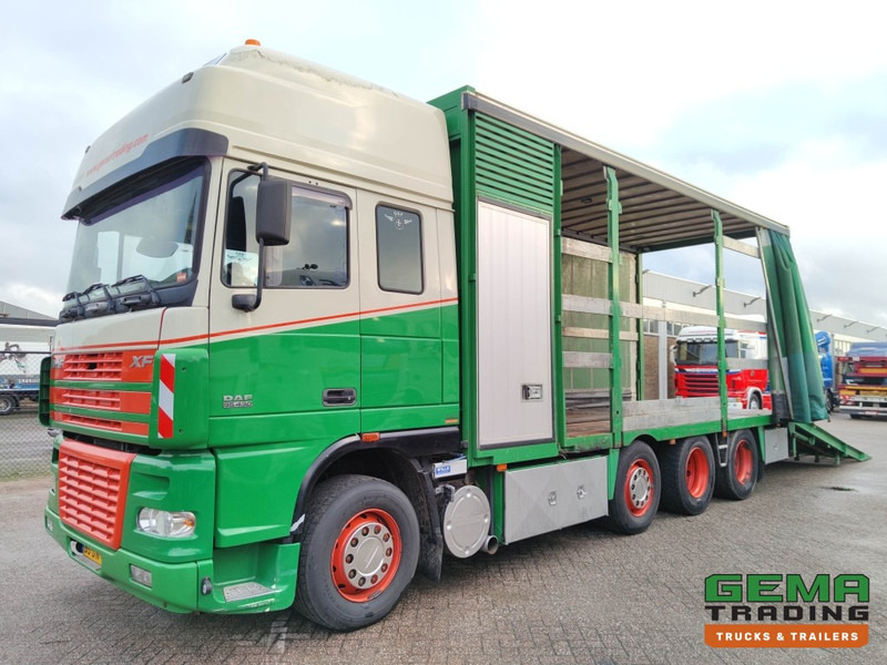 DAF FAK XF95.430 8x2 Super SuperSpaceCab Euro3 - CurtainSider 7.31m + Ramp 16T - MachineTransporter - 6 Persons (V558) - משאית הובלה אוטומטית: תמונה 1 DAF FAK XF95.430 8x2 Super SuperSpaceCab Euro3 - CurtainSider 7.31m + Ramp 16T - MachineTransporter - 6 Persons (V558) - משאית הובלה אוטומטית: תמונה 1