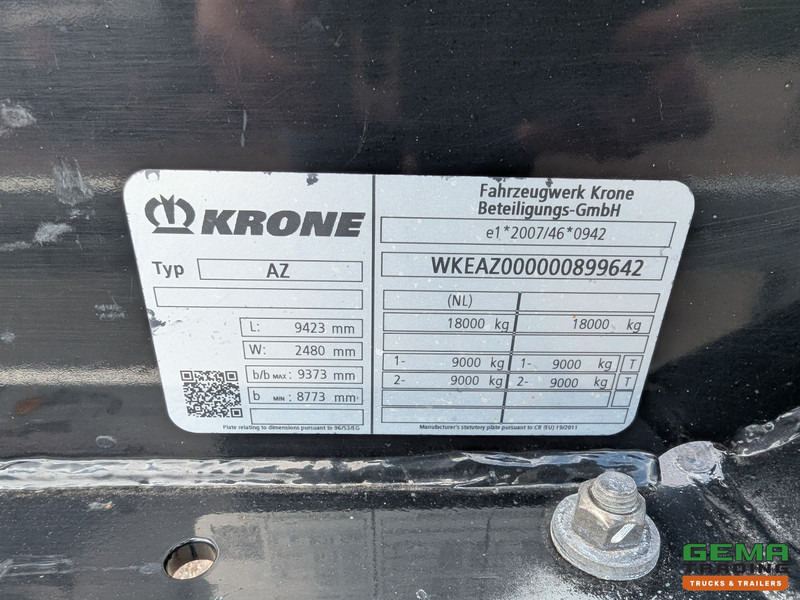 קרון נגרר מוביל מכולות/ החלפת גוף Krone AZ 2-Assen BPW - BDF Systeem - Schijfremmen - Luchtvering - 11/2025 APK - 10 units in stock!: תמונה 18