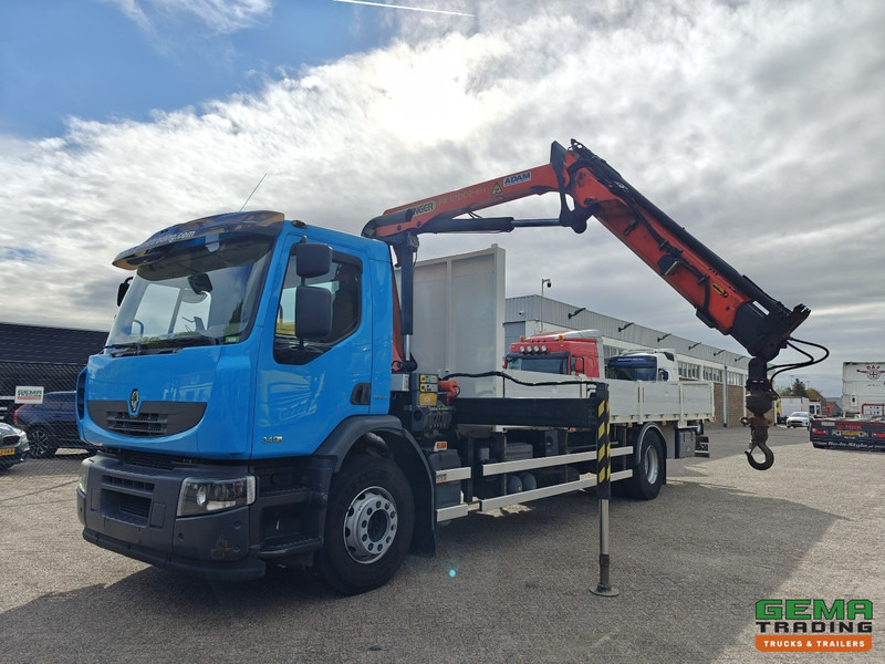 Renault Premium Lander 340 4x2 Dagcab Euro5 - Retarder - Open Laadbak 7.8M + Palfinger PK12002-EH - RadioGrafisch - משאית צד נופל/ שטוחה, משאית מנוף: תמונה 1 Renault Premium Lander 340 4x2 Dagcab Euro5 - Retarder - Open Laadbak 7.8M + Palfinger PK12002-EH - RadioGrafisch - משאית צד נופל/ שטוחה, משאית מנוף: תמונה 1
