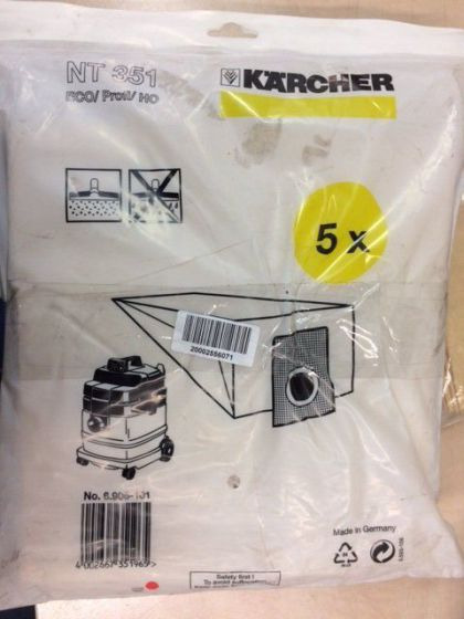 2XFilter bag Set 5X Kärcher Type 6.906-101.0 - חלקי חילוף עבור מכונת ניקוי: תמונה 1 2XFilter bag Set 5X Kärcher Type 6.906-101.0 - חלקי חילוף עבור מכונת ניקוי: תמונה 1