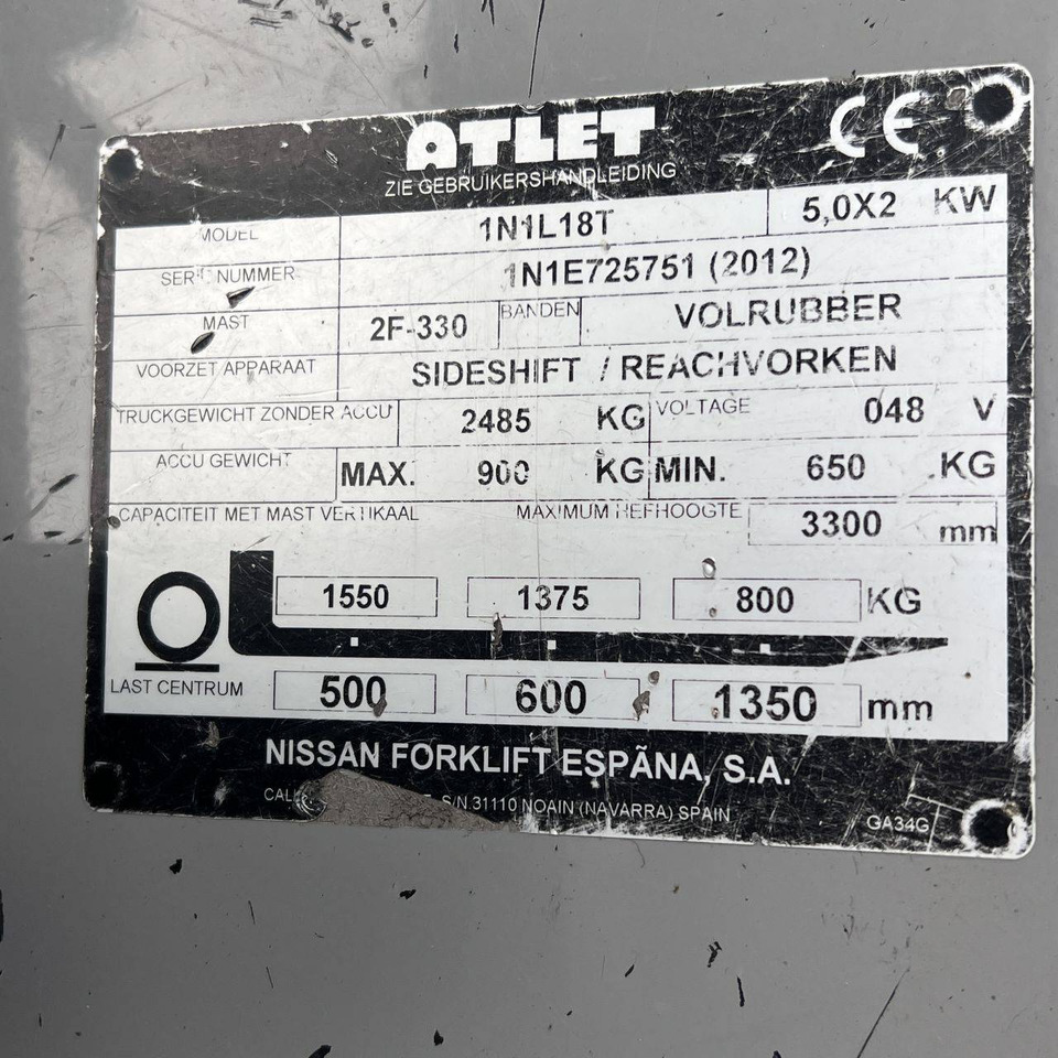 מלגזה חשמלית Atlet ET18 (1N1): תמונה 19