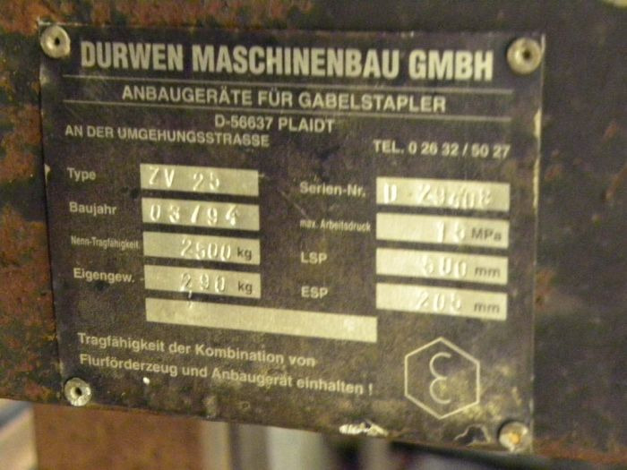 Dürwen Fork positioner - צרופה עבור ציוד לטיפול בחומרים: תמונה 2 Dürwen Fork positioner - צרופה עבור ציוד לטיפול בחומרים: תמונה 2