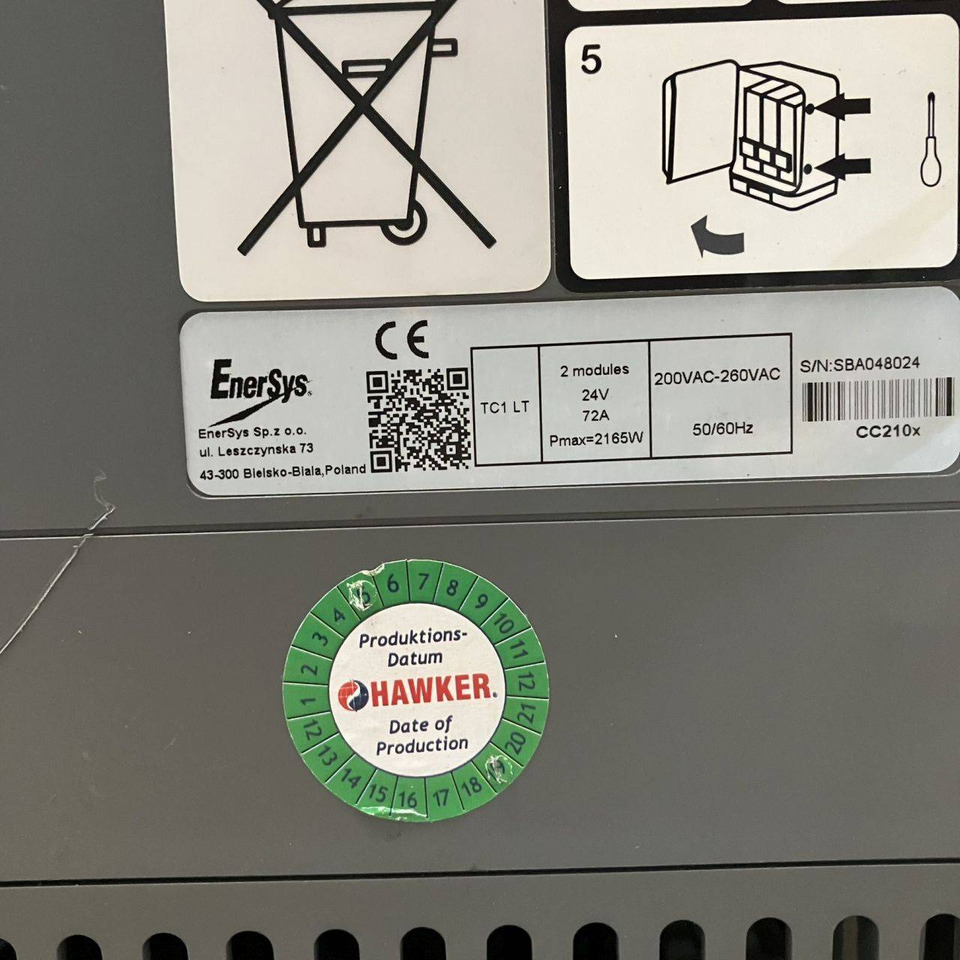 Hawker 24V/72A Lifetech TC1LT - חלקי חילוף עבור ציוד לטיפול בחומרים: תמונה 5 Hawker 24V/72A Lifetech TC1LT - חלקי חילוף עבור ציוד לטיפול בחומרים: תמונה 5