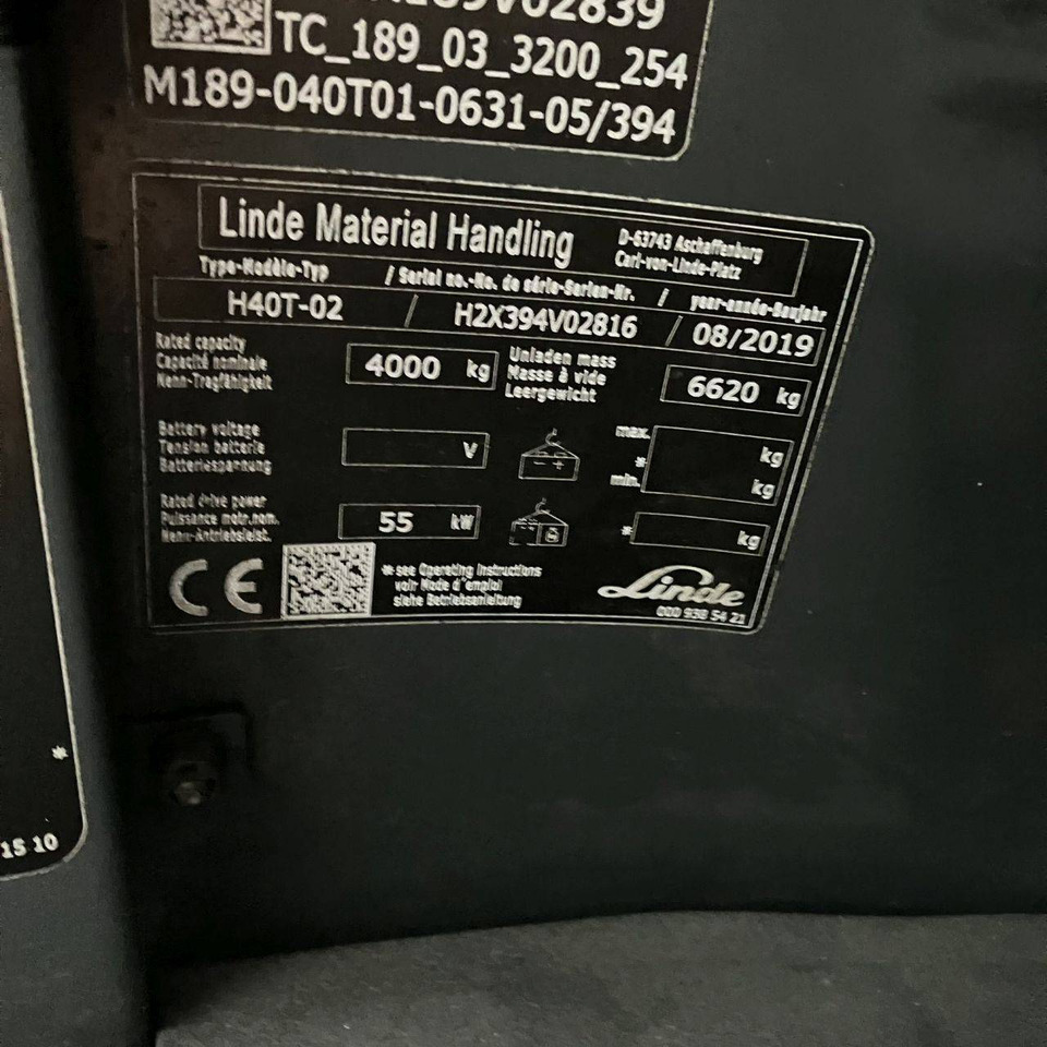 Linde H40T (394-02) Beverage - מלגזת LPG: תמונה 5 Linde H40T (394-02) Beverage - מלגזת LPG: תמונה 5