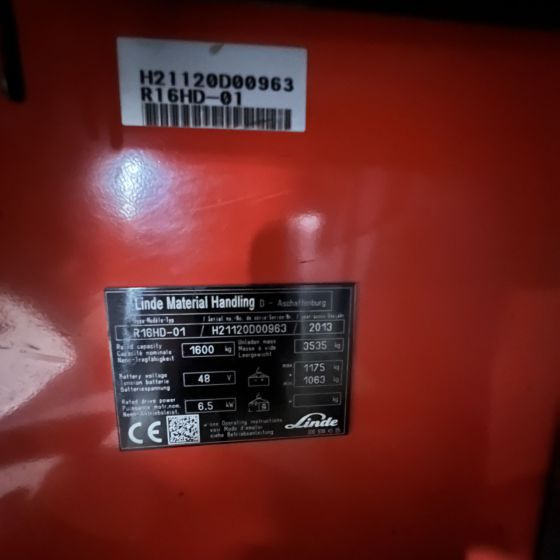 Linde R16HD (1120) - משאית הגעה: תמונה 2 Linde R16HD (1120) - משאית הגעה: תמונה 2