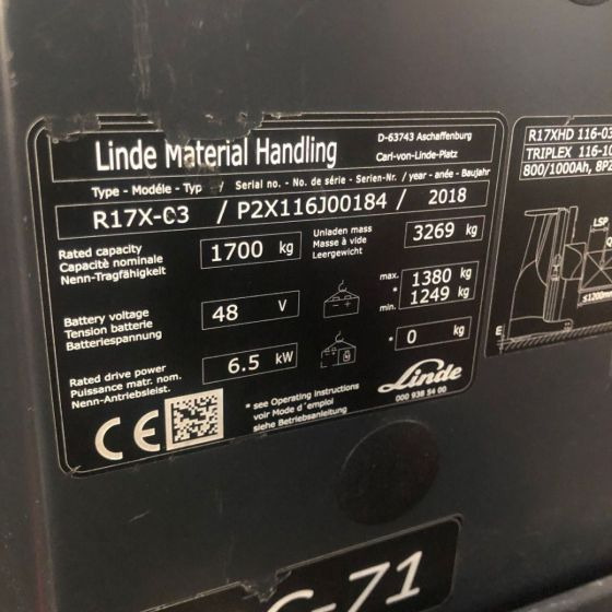 Linde R17XHD (116-03) - משאית הגעה: תמונה 2 Linde R17XHD (116-03) - משאית הגעה: תמונה 2