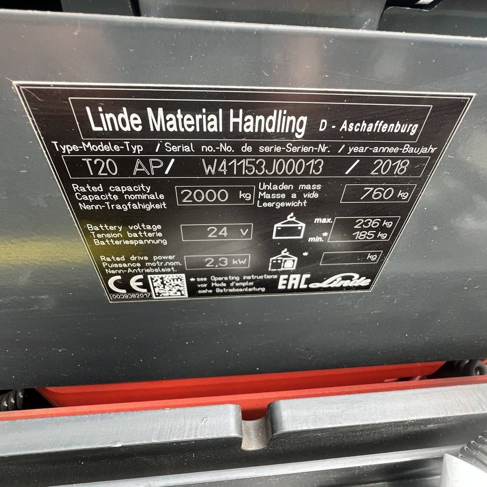 משאית משטחים Linde T20AP (1153) Li-On: תמונה 19 משאית משטחים Linde T20AP (1153) Li-On: תמונה 19