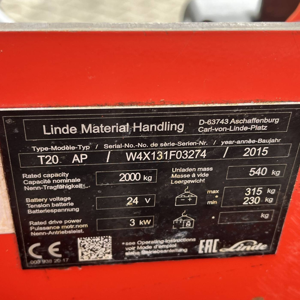 משאית משטחים Linde T20AP (131): תמונה 10 משאית משטחים Linde T20AP (131): תמונה 10