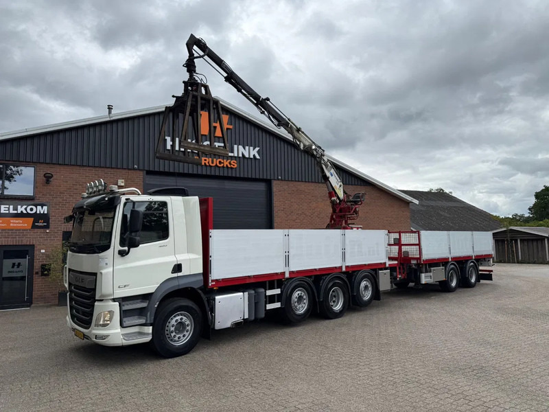 DAF CF 480 8X2 KENNIS K16R3 Kraan Combi 234.610KM + PACTON - משאית צד נופל/ שטוחה, משאית מנוף: תמונה 1 DAF CF 480 8X2 KENNIS K16R3 Kraan Combi 234.610KM + PACTON - משאית צד נופל/ שטוחה, משאית מנוף: תמונה 1