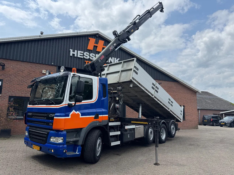 DAF CF 85.360 8X2 3 Zijdige kipper HIAB 16 t/m kraan AHK Top condition - מזהיר, משאית מנוף: תמונה 1 DAF CF 85.360 8X2 3 Zijdige kipper HIAB 16 t/m kraan AHK Top condition - מזהיר, משאית מנוף: תמונה 1