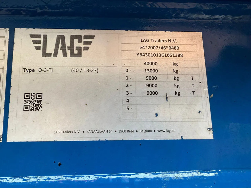 סמיטריילר מכל LAG 0-3-TI 60.000 Kippsilo Only food use! 24V SELF Support Liftas: תמונה 11