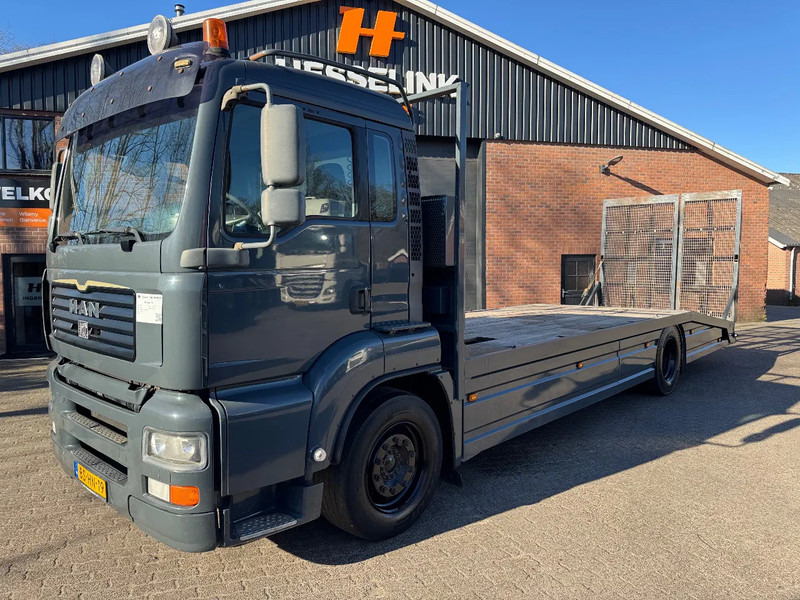 MAN TGA 18.350 830CM Oprijwagen Machinery transporter Hydraulische klep, nieuwe APK 3-6-2026 - משאית הובלה אוטומטית: תמונה 1 MAN TGA 18.350 830CM Oprijwagen Machinery transporter Hydraulische klep, nieuwe APK 3-6-2026 - משאית הובלה אוטומטית: תמונה 1