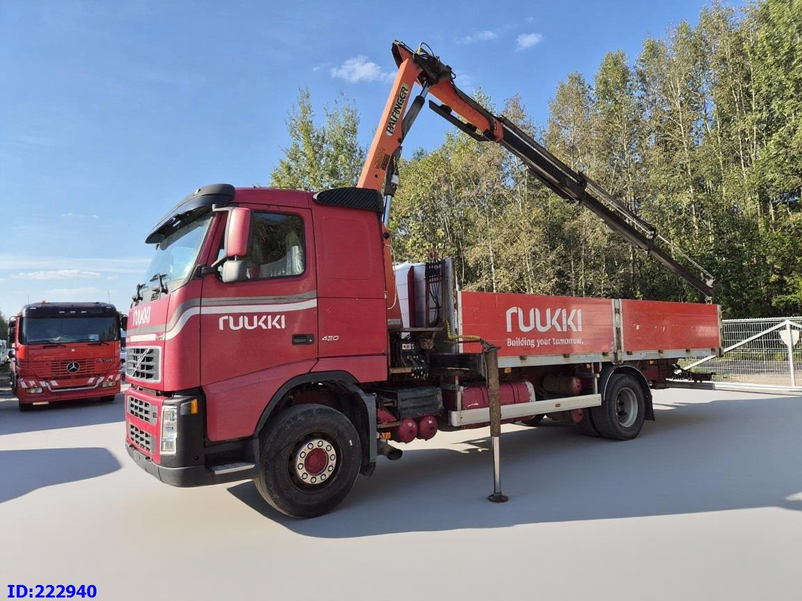 VOLVO FH12 420HP + Crane Palfinger PK9501 - משאית צד נופל/ שטוחה: תמונה 1 VOLVO FH12 420HP + Crane Palfinger PK9501 - משאית צד נופל/ שטוחה: תמונה 1