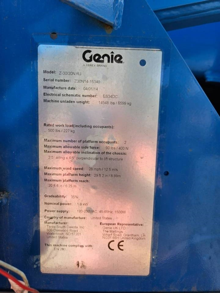 Genie Z 30/20 N RJ - זרוע מרפקי: תמונה 5 Genie Z 30/20 N RJ - זרוע מרפקי: תמונה 5