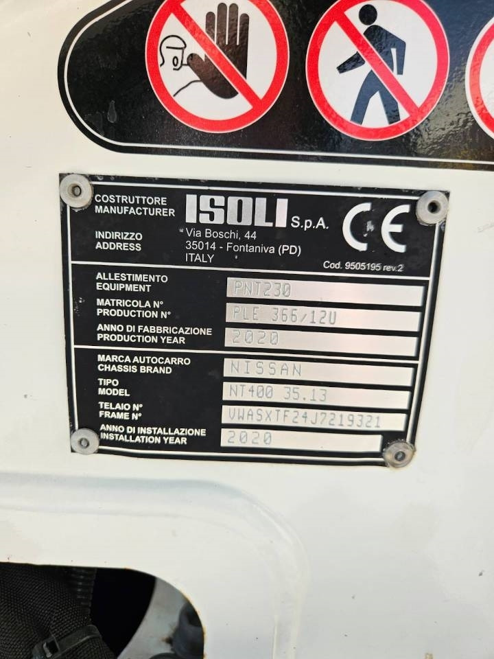 Isoli PNT 230 - פלטפורמה אווירית מותקנת על משאית: תמונה 3 Isoli PNT 230 - פלטפורמה אווירית מותקנת על משאית: תמונה 3