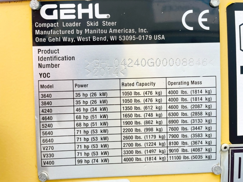 Gehl SL4240 (4035) - מעמיס היגוי החלקה: תמונה 3 Gehl SL4240 (4035) - מעמיס היגוי החלקה: תמונה 3