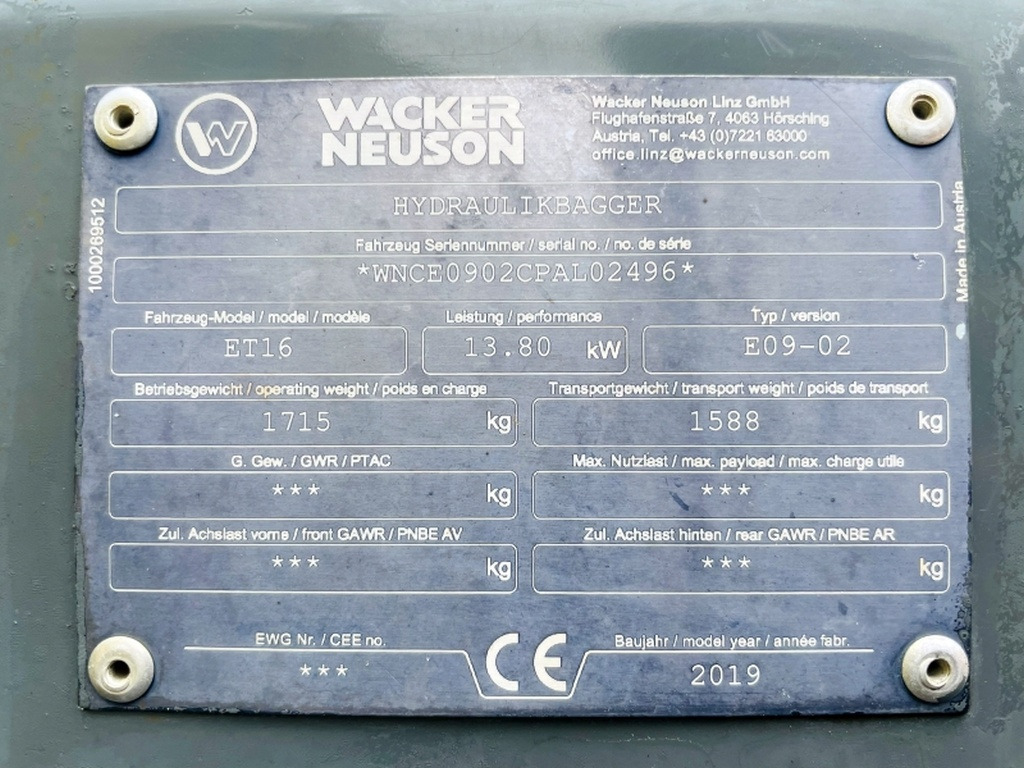 Neuson ET16 (4033) - מכונות אחרות: תמונה 3 Neuson ET16 (4033) - מכונות אחרות: תמונה 3
