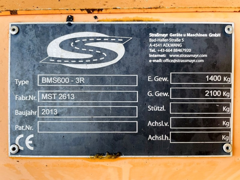 Strassmayr BMS600-3R (3831) - מפיץ אספלט: תמונה 5 Strassmayr BMS600-3R (3831) - מפיץ אספלט: תמונה 5