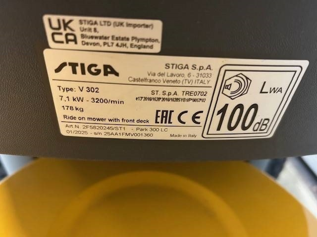 Stiga Park 300 lc Frontmaaier - מכסחת גינה: תמונה 4 Stiga Park 300 lc Frontmaaier - מכסחת גינה: תמונה 4