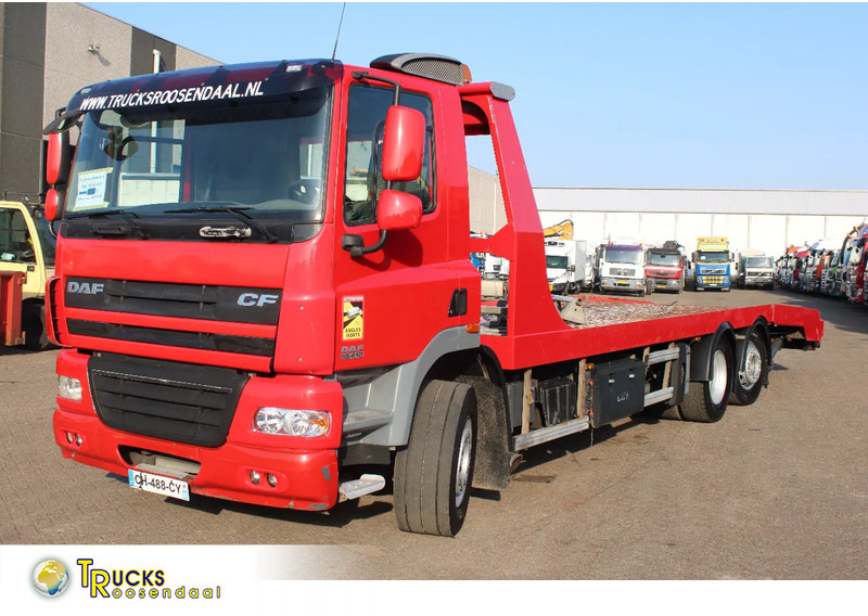 DAF CF 85.410 + EURO 5 + EXTENDABLE PLATFORM HYDROLIC + 6X2 + 3X IN STOCK / WINCH - משאית הובלה אוטומטית: תמונה 1 DAF CF 85.410 + EURO 5 + EXTENDABLE PLATFORM HYDROLIC + 6X2 + 3X IN STOCK / WINCH - משאית הובלה אוטומטית: תמונה 1