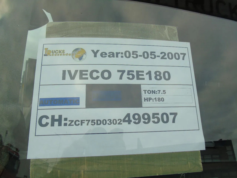 Iveco EuroCargo 180 IVECO EURO CARGO 75 E 180 GLASWAGEN - משאית תיבה: תמונה 5 Iveco EuroCargo 180 IVECO EURO CARGO 75 E 180 GLASWAGEN - משאית תיבה: תמונה 5