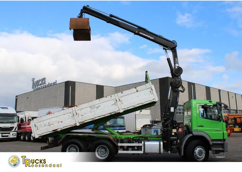 Mercedes-Benz Axor 2633 + TIPPER + HIAB 144 + REMOTE + MANUAL + 6x4 - מזהיר, משאית מנוף: תמונה 1 Mercedes-Benz Axor 2633 + TIPPER + HIAB 144 + REMOTE + MANUAL + 6x4 - מזהיר, משאית מנוף: תמונה 1