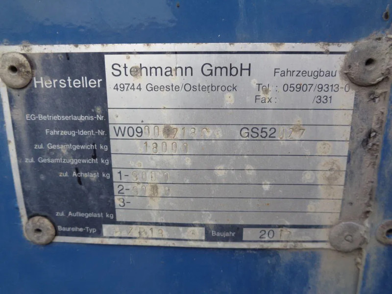 קרון נגרר עם וילונות צד Stehmann AZP 18 + 2 AXLE + 1.16 vloer hoogte: תמונה 16
