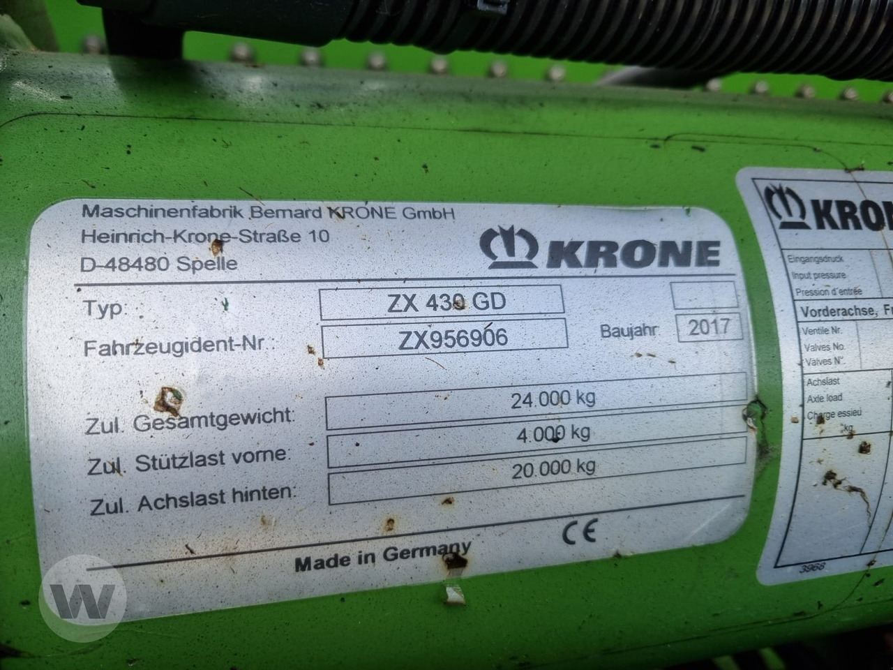 Krone ZX 430 GD - עגלת טעינה עצמית: תמונה 2 Krone ZX 430 GD - עגלת טעינה עצמית: תמונה 2