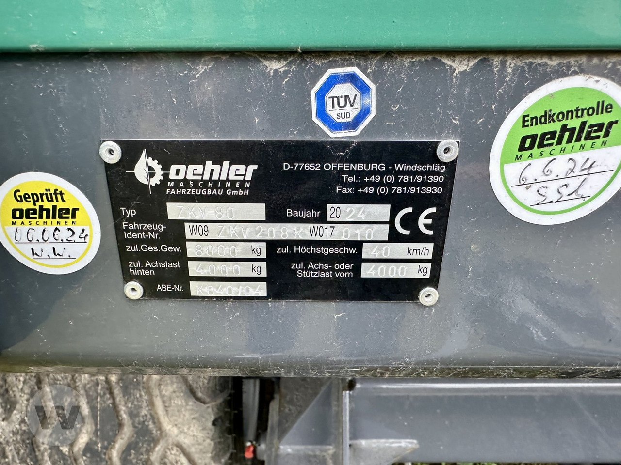Oehler ZDK 80 - מסיר פסולת/ קרון נגרר חקלאי: תמונה 1 Oehler ZDK 80 - מסיר פסולת/ קרון נגרר חקלאי: תמונה 1
