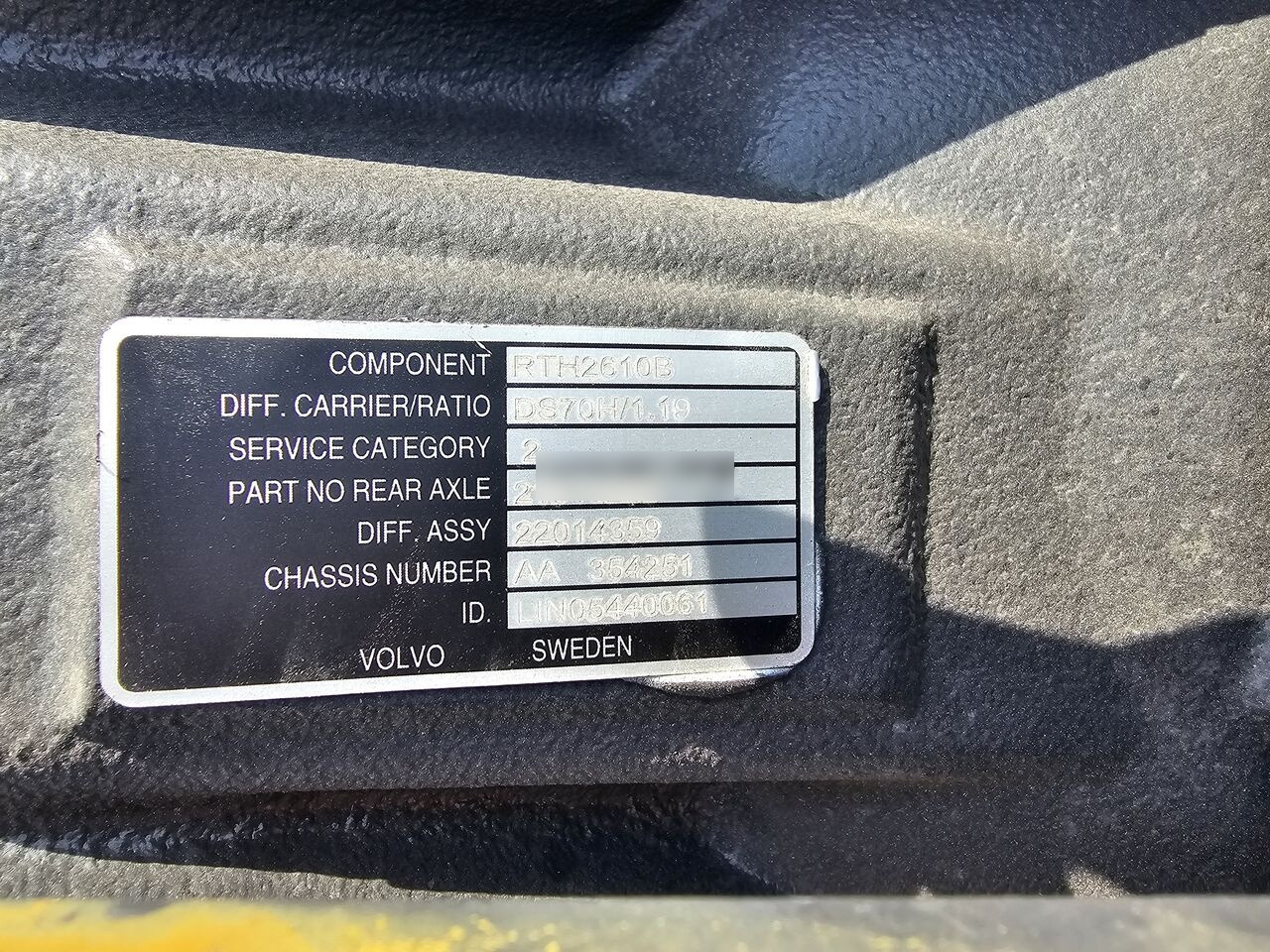 Volvo Rear DS70H (RTH2610B, RT3210H / ratio: 1.19 / BRAND - הילוך דיפרנציאלי עבור משאית: תמונה 3 Volvo Rear DS70H (RTH2610B, RT3210H / ratio: 1.19 / BRAND - הילוך דיפרנציאלי עבור משאית: תמונה 3