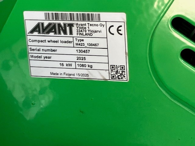 AVANT 423 TDL miniloader - מעמיס קומפקטי: תמונה 5 AVANT 423 TDL miniloader - מעמיס קומפקטי: תמונה 5