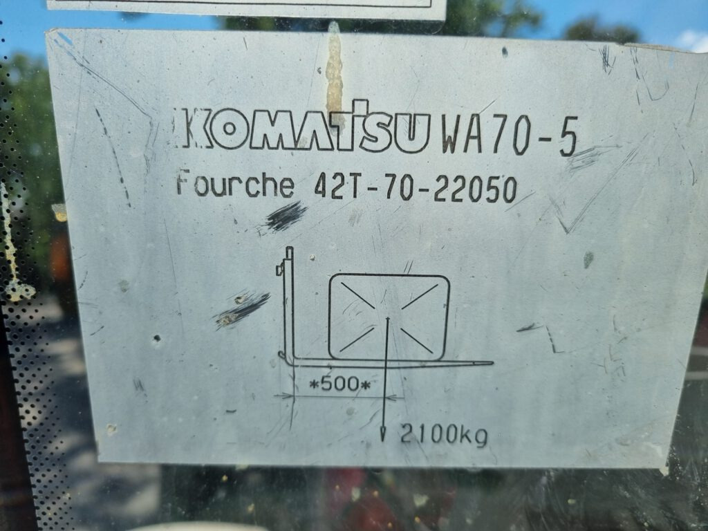 מעמיס גלגלים KOMATSU WA70-5: תמונה 7