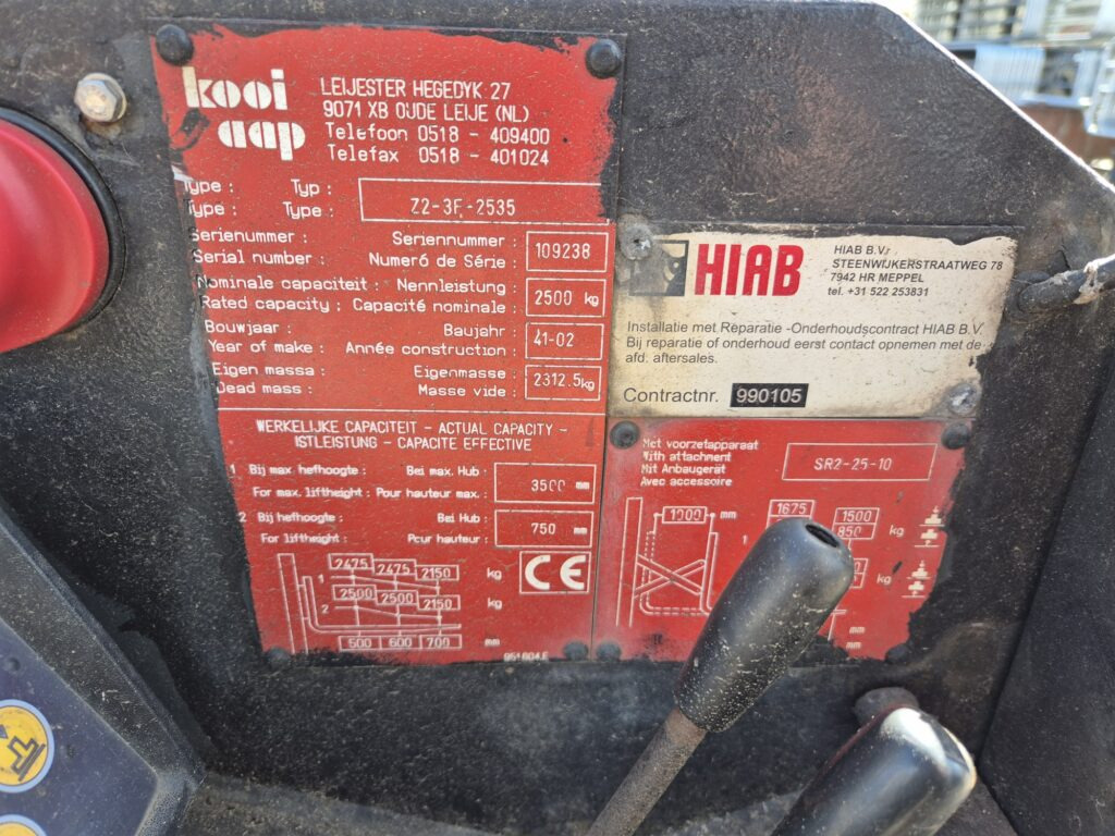 KOOIAAP Z2-3F – 2535 - מלגזת סולר: תמונה 4 KOOIAAP Z2-3F – 2535 - מלגזת סולר: תמונה 4