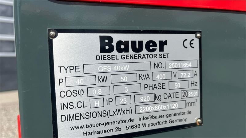Bauer GFS-40 ATS, 40 kW/50 kVA - ערכת גנרטורים: תמונה 3 Bauer GFS-40 ATS, 40 kW/50 kVA - ערכת גנרטורים: תמונה 3