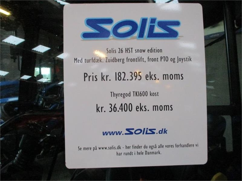Solis 26 HST Snow Edition med frontlift, front PTO, Thyr - טרקטור חקלאי: תמונה 5 Solis 26 HST Snow Edition med frontlift, front PTO, Thyr - טרקטור חקלאי: תמונה 5
